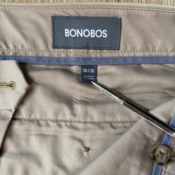 Men’s Bonobos Wednesday Slim Fit Flat Front Khaki Pants Size 38 Waist 30 Inseam - Picture 4 of 11